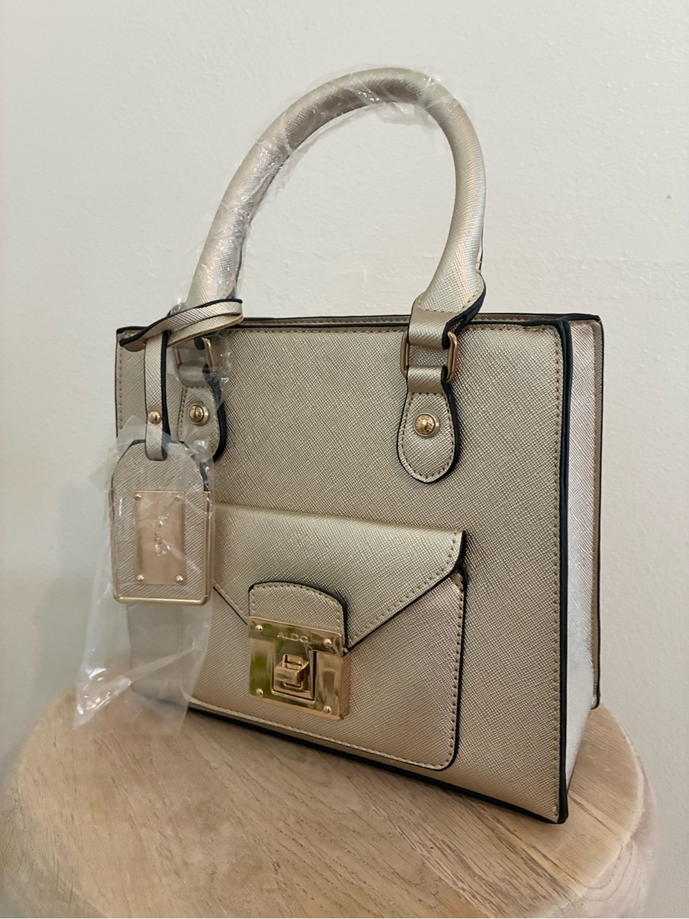 Aldo Satchel in Light Gold